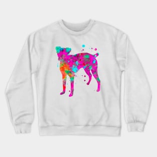 Brazilian Terrier Dog Watercolor Painting Crewneck Sweatshirt